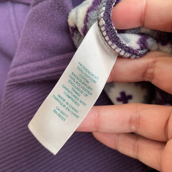 Roots Canada Paddlecreek Hoodie Womens Size S Purple Full Zip Warm Fleece Jacket - Picture 15 of 16